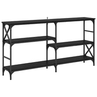 Tavolo consolle con lo scaffale Rovere nero 150 x 29 x 76.5 cm 882798