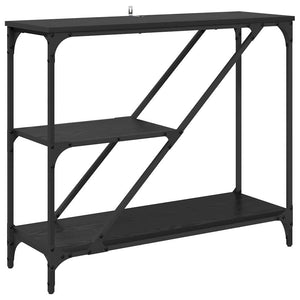 Tavolo consolle Rovere Nero 88,5 x 30 x 75 cm Legno multistrato 882801