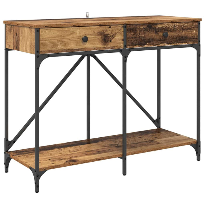 Tavolo consolle con cassetto Legno vecchio 100 x 39 x 78,5 cm 882806