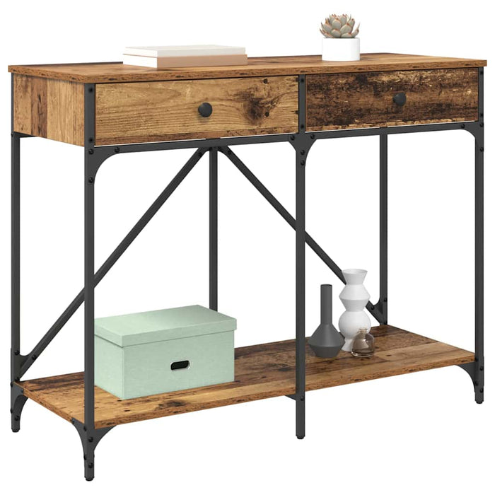 Tavolo consolle con cassetto Legno vecchio 100 x 39 x 78,5 cm 882806