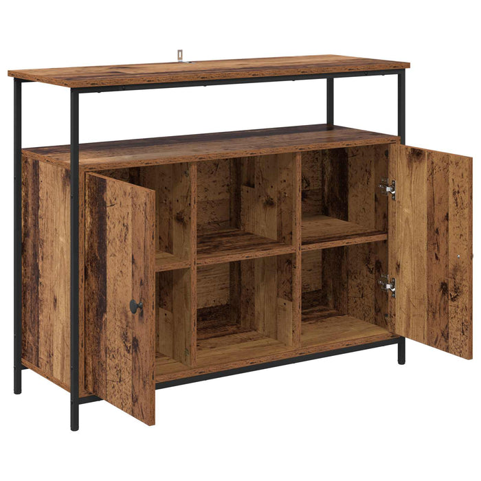 Credenza-Buffet-Armadio da cucina Legno vecchio 100 x 35 x 80 cm Legno multistrato 737576