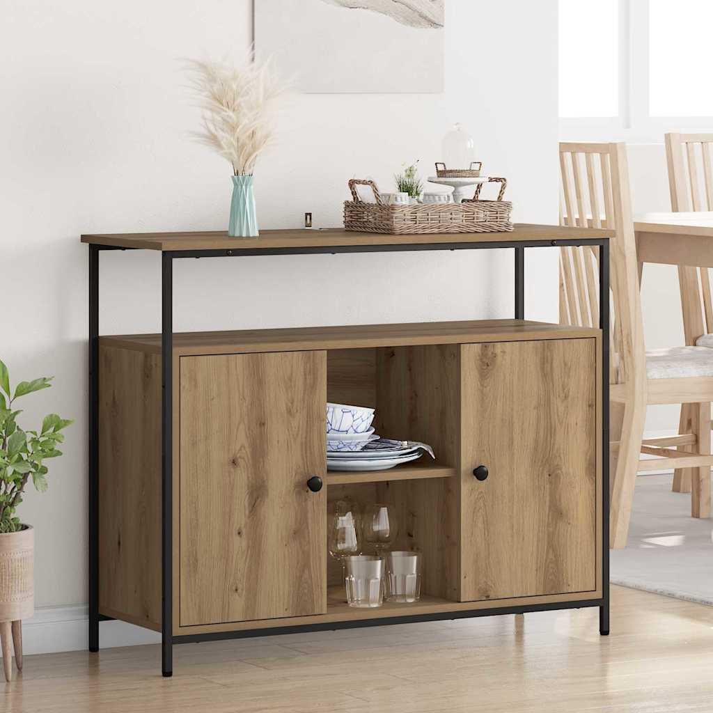 Credenza-Buffet-Armadio da cucina Rovere artigianale 100 x 35 x 80 cm Legno multistrato 822884