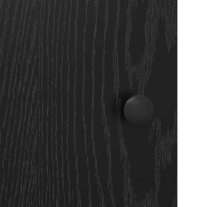 Credenza Rovere Nero 100 x 35 x 80 cm Legno multistrato 882814