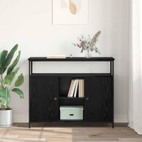 Credenza Rovere Nero 100 x 35 x 80 cm Legno multistrato 882814