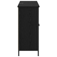 Credenza Rovere Nero 100 x 33 x 75 cm Legno multistrato 882827
