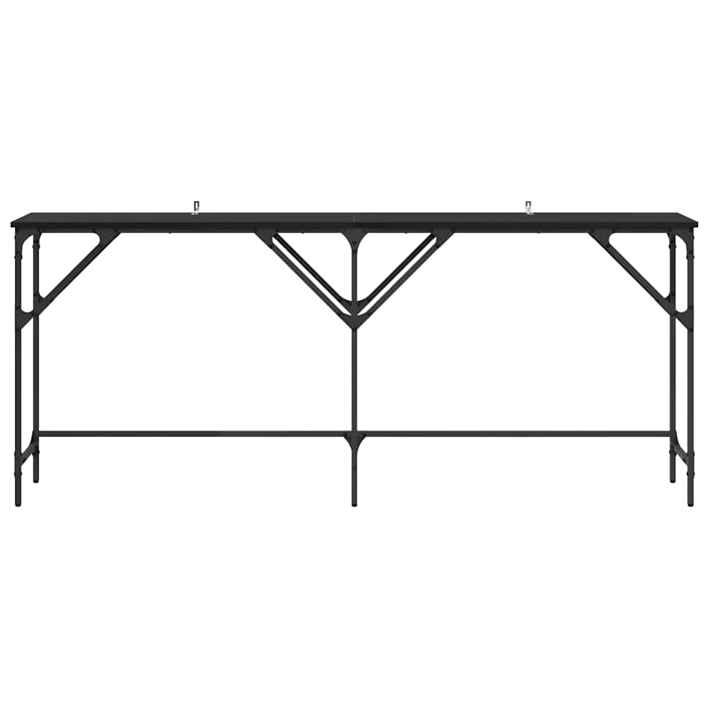 Tavolo consolle Rovere nero 180 x 29 x 75 cm Legno multistrato 882880