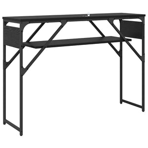 TavoloConsolle Rovere Nero 105x30x75cm Legno multistrato 882883