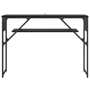 TavoloConsolle Rovere Nero 105x30x75cm Legno multistrato 882883