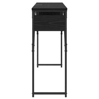 TavoloConsolle Rovere Nero 105x30x75cm Legno multistrato 882883