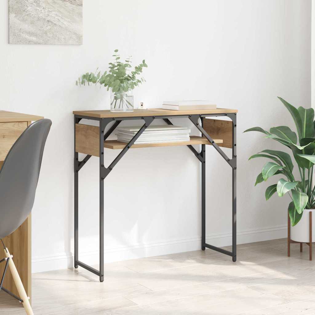 TavoloConsolle rovere artigianale 75x30x75cm Legno multistrato 882884