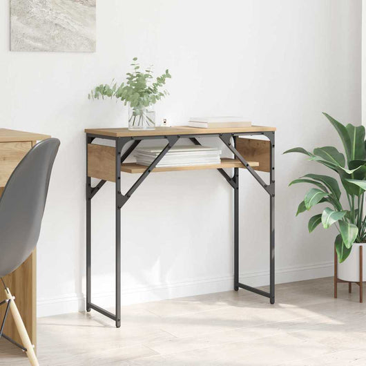 TavoloConsolle rovere artigianale 75x30x75cm Legno multistrato 882884