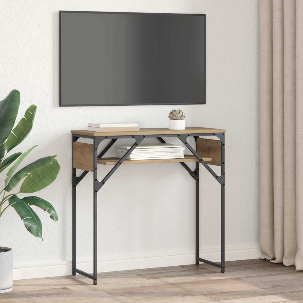 TavoloConsolle rovere artigianale 75x30x75cm Legno multistrato 882884