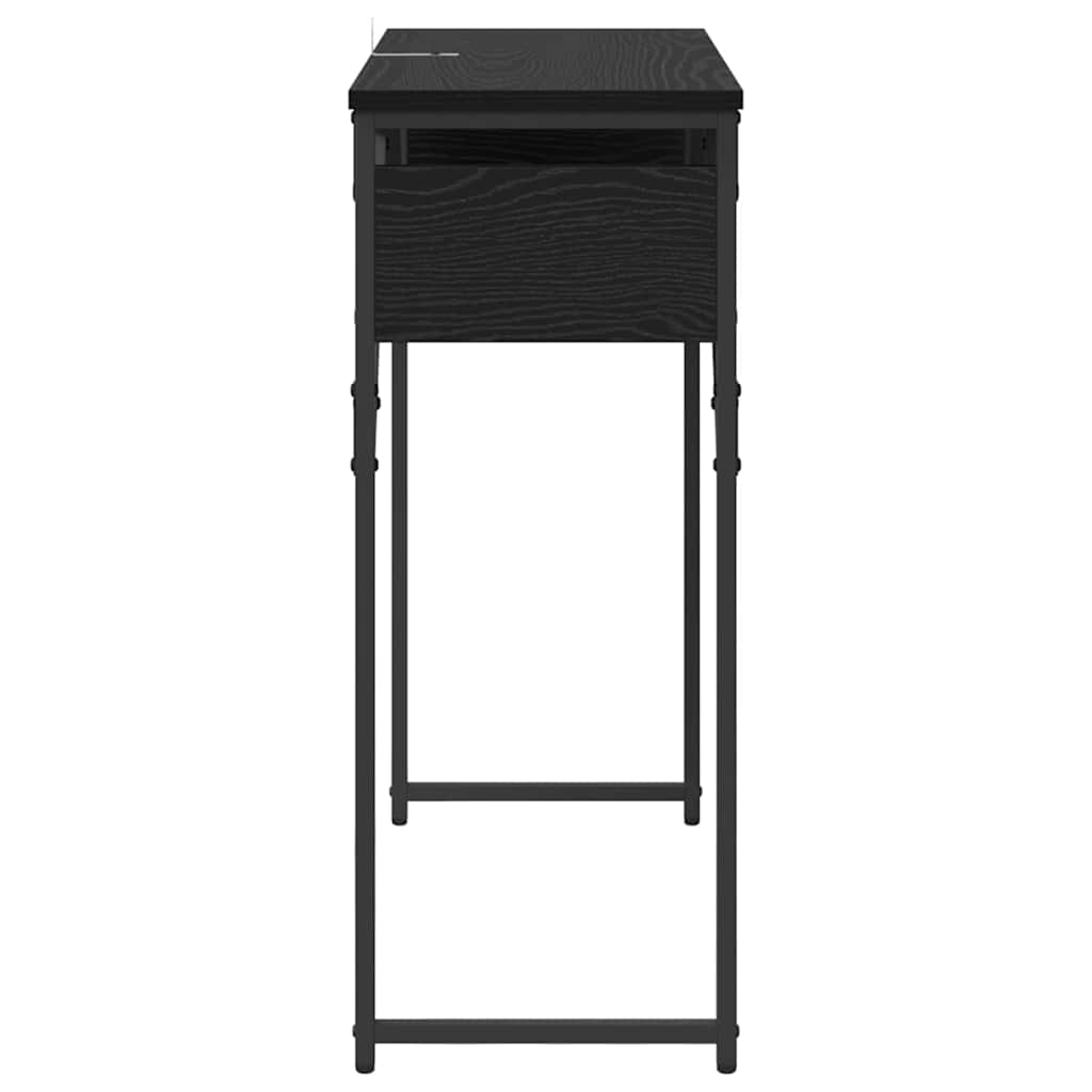 TavoloConsolle Rovere nero 75x30x75cm Legno multistrato 882885