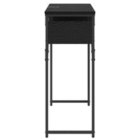 TavoloConsolle Rovere nero 75x30x75cm Legno multistrato 882885