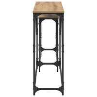 Tavolo consolle 2 pcs Rovere artigianale 100 x 28 x 75 cm 882887