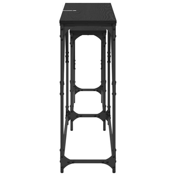 Tavolo consolle 2 pcs Rovere Nero 100 x 28 x 75 cm 882888