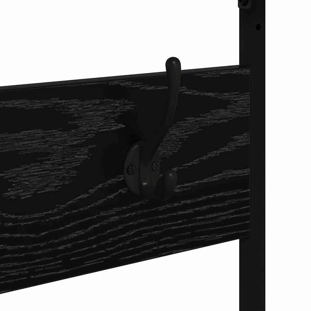 Stendibiancheria con lo scaffale Rovere Nero 100 x 41 x 184 cm 882891