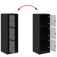 Credenza Rovere Nero 35 x 37 x 109 cm Legno multistrato 882894