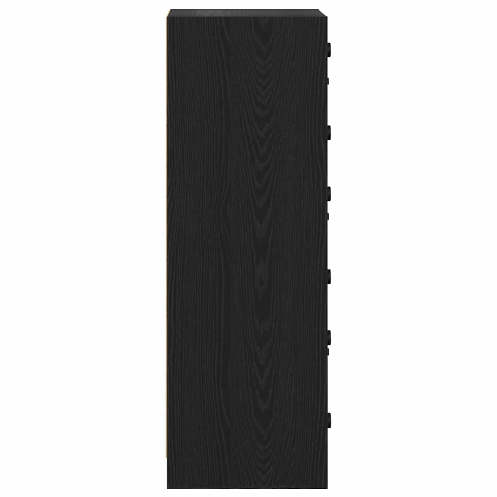 Credenza Rovere Nero 35 x 37 x 109 cm Legno multistrato 882894