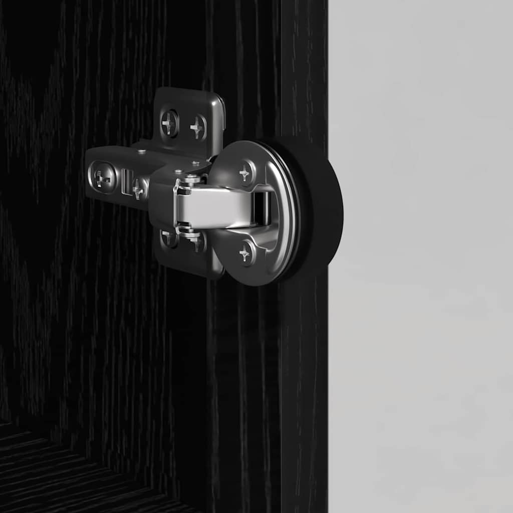 Credenza Rovere Nero 35 x 37 x 142 cm Legno multistrato 882903