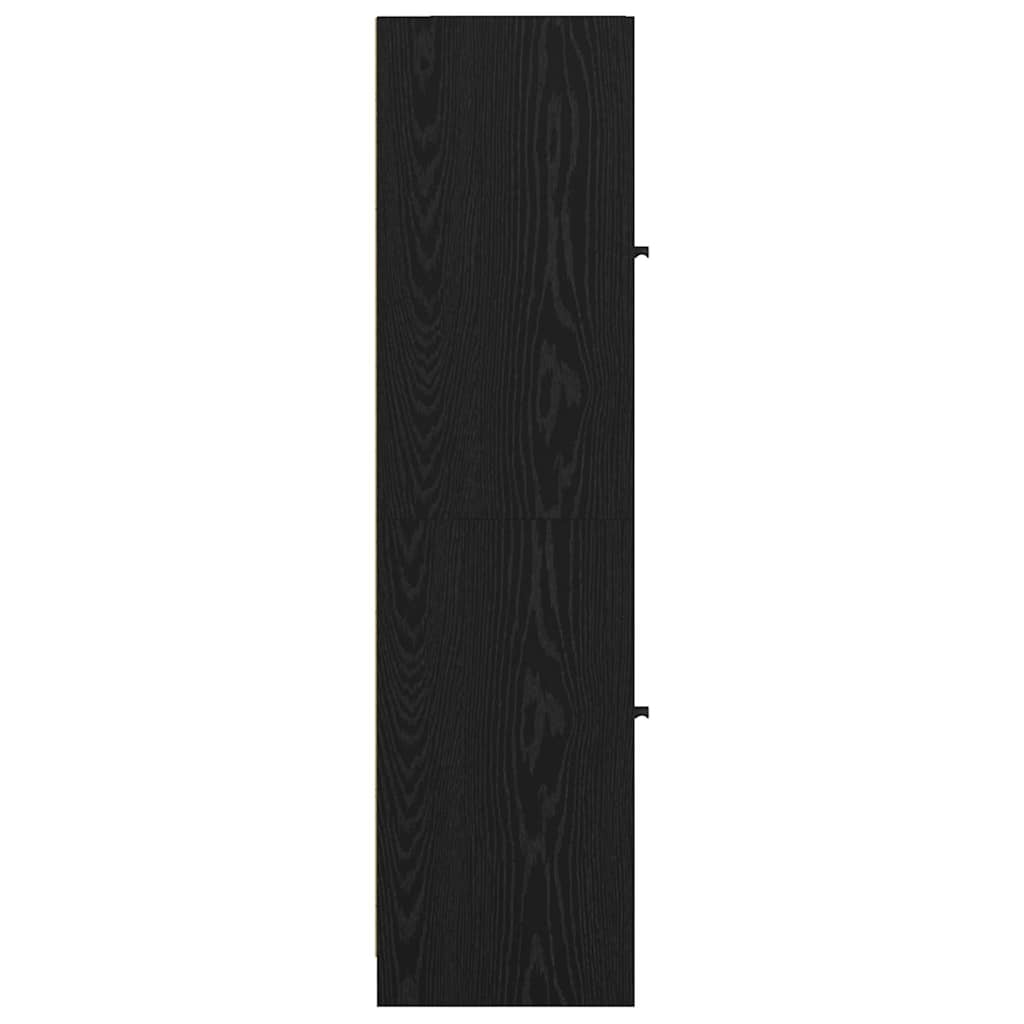 Credenza Rovere Nero 35 x 37 x 142 cm Legno multistrato 882906
