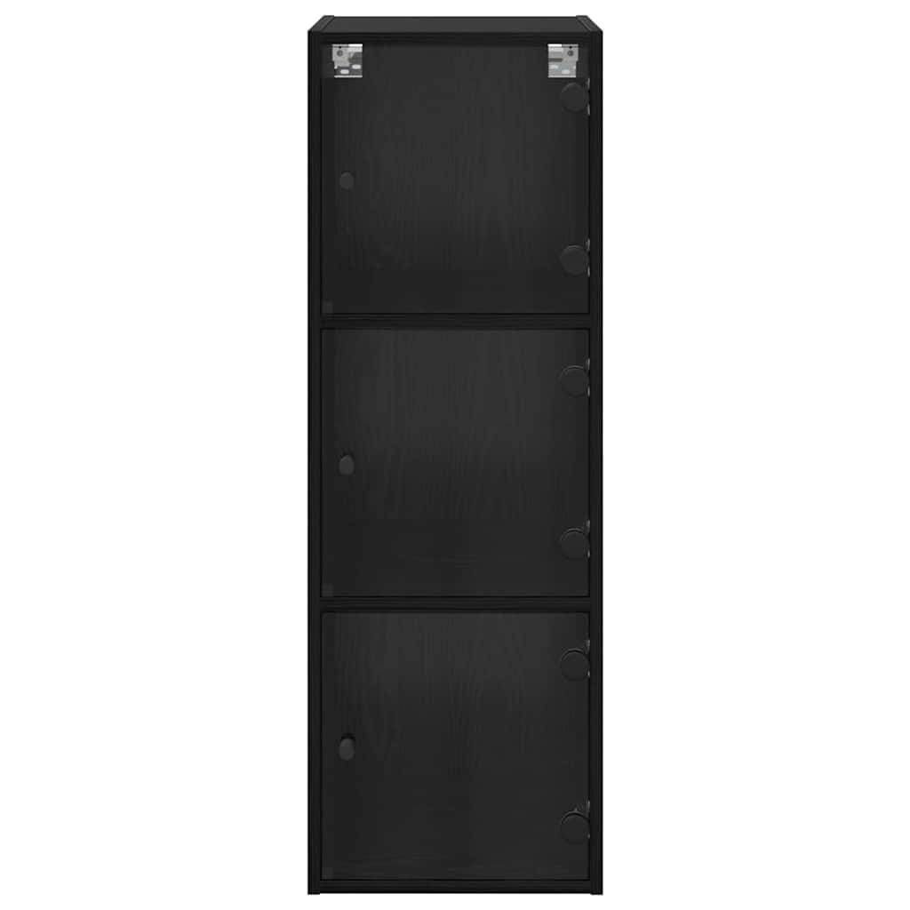 Armadietto a muro Rovere Nero 35 x 37 x 102 cm 882909