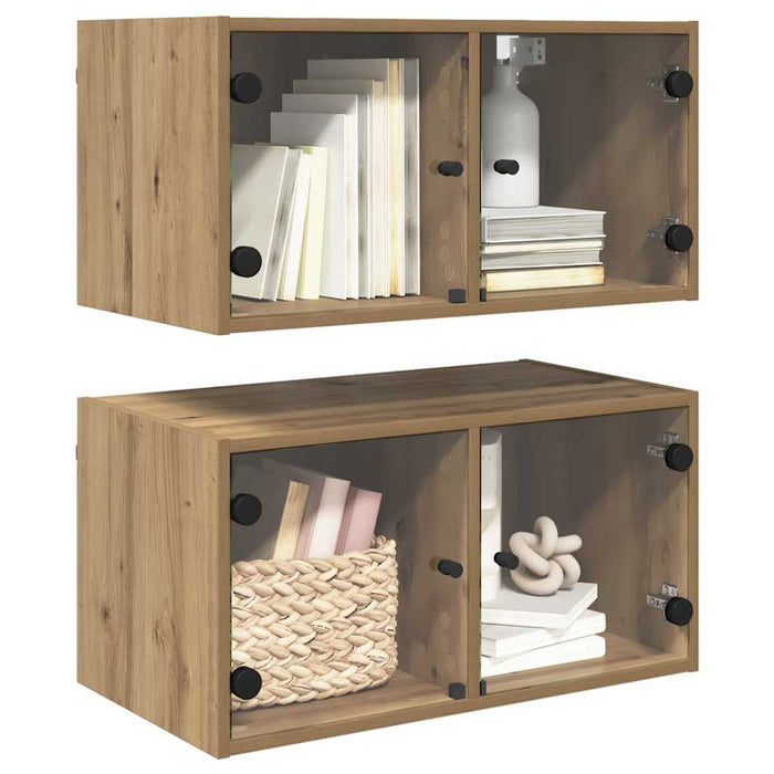 Armadi da Parete 2 pcs Rovere artigianale 68 x 37 x 35 cm 882916