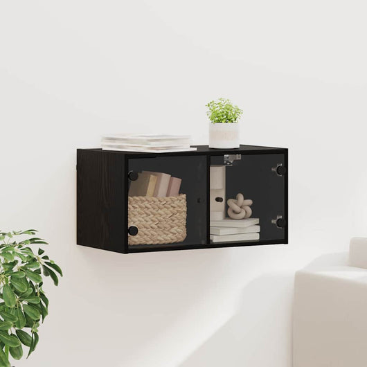 Armadietto a muro Rovere Nero 68 x 37 x 35 cm Legno multistrato 882917