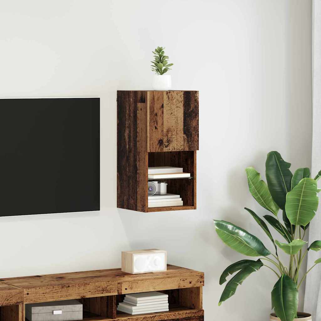 Mobile TV da parete-Mobile TV a Muro-Credenza TV Legno vecchio 30,5 x 30 x 60 cm