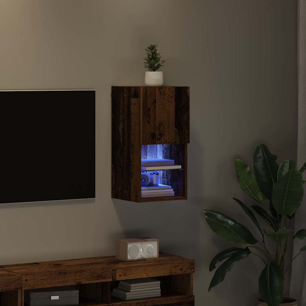 Mobile TV da parete-Mobile TV a Muro-Credenza TV Legno vecchio 30,5 x 30 x 60 cm