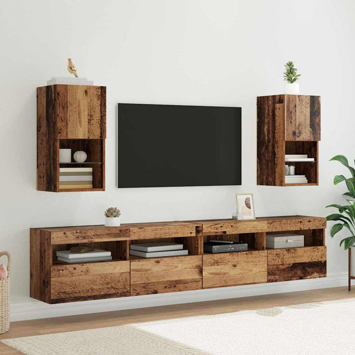 Mobile TV da parete-Mobile TV a Muro-Credenza TV Legno vecchio 30,5 x 30 x 60 cm