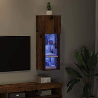 Mobile TV da parete-Mobile TV a Muro-Credenza TV Legno vecchio 30,5 x 30 x 90 cm