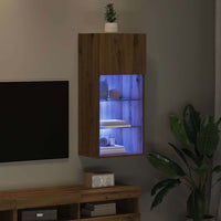 Mobile TV da parete-Mobile TV a Muro-Credenza TV Rovere artigianale 40,5 x 30 x 90 cm