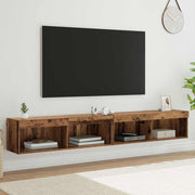 Mobiletti TV da Parete Panama 2 pcs Legno vecchio 882966
