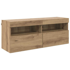 Mobile TV da parete-Mobile TV a Muro-Credenza TV Rovere artigianale 100 x 30 x 40 cm