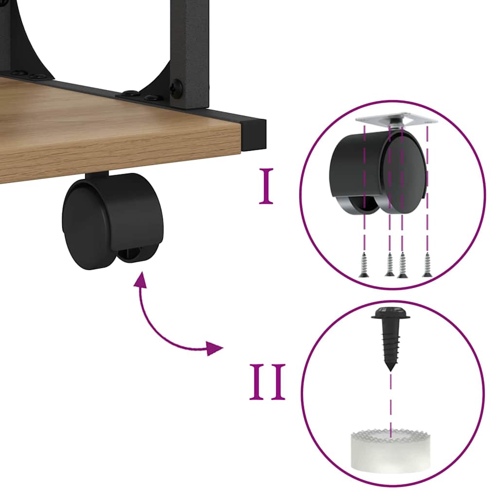 Supporto per Stampante Rovere artigianale 41 x 28 x 33.5 cm 882990