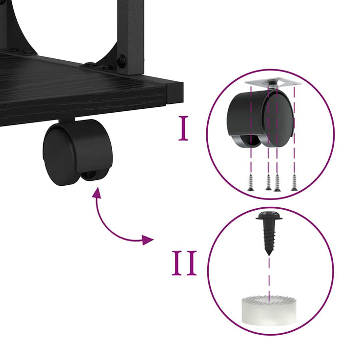 Supporto per Stampante Rovere Nero 41 x 28 x 33.5 cm 882991