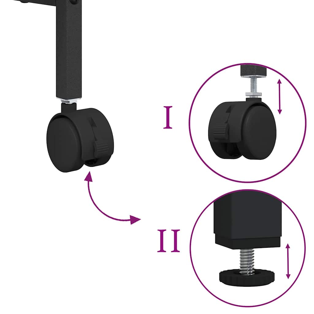 Supporto per Stampante Rovere Nero 50 x 40 x 38 cm 882997