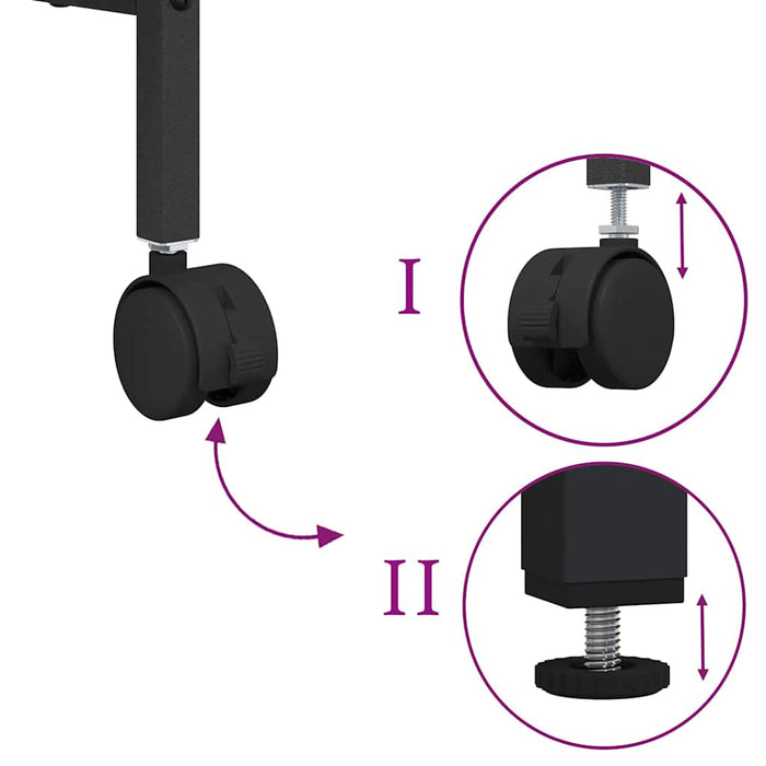 Supporto per Stampante Rovere Nero 50 x 40 x 38 cm 882997