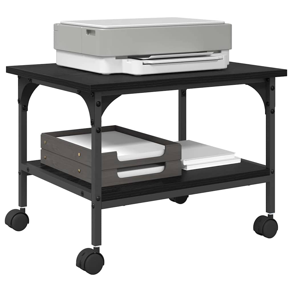 Supporto per Stampante Rovere Nero 50 x 40 x 38 cm 882997