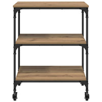 Carrello da Cucina-Scaffale per Cucina Rovere artigianale 60 x 41 x 76 cm