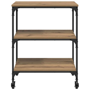 Carrello da Cucina-Scaffale per Cucina Rovere artigianale 60 x 41 x 76 cm