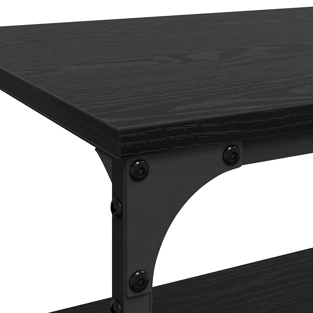 Carrello da Cucina-Scaffale per Cucina Rovere Nero 60 x 41 x 76 cm