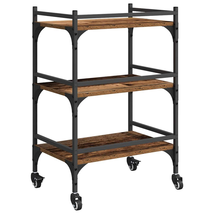Carrello da Cucina-Scaffale per Cucina Legno vecchio 50 x 35 x 75.5 cm