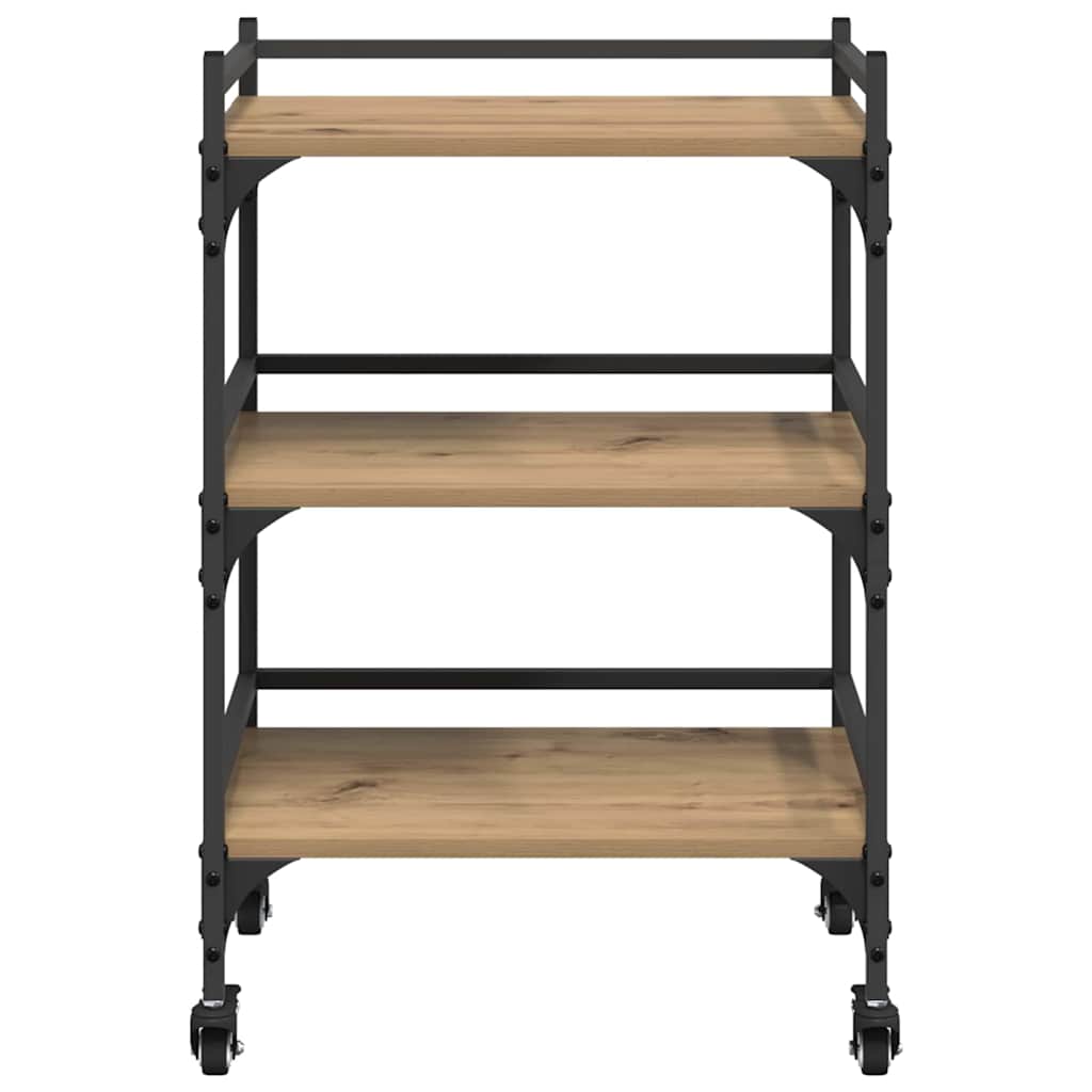 Carrello da Cucina-Scaffale per Cucina Rovere artigianale 50 x 35 x 75.5 cm