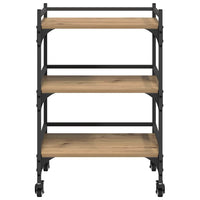 Carrello da Cucina-Scaffale per Cucina Rovere artigianale 50 x 35 x 75.5 cm