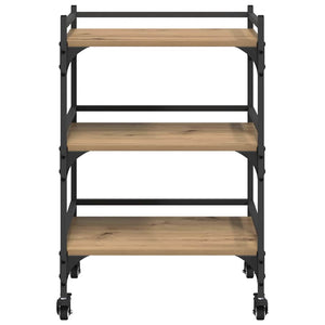 Carrello da Cucina-Scaffale per Cucina Rovere artigianale 50 x 35 x 75.5 cm