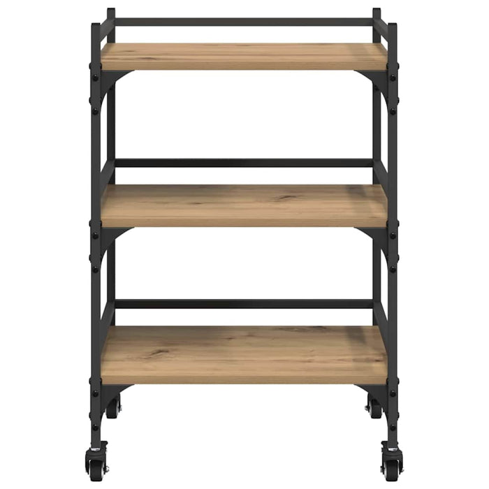 Carrello da Cucina-Scaffale per Cucina Rovere artigianale 50 x 35 x 75.5 cm