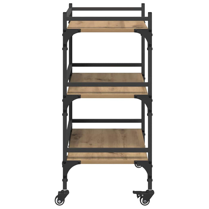 Carrello da Cucina-Scaffale per Cucina Rovere artigianale 50 x 35 x 75.5 cm