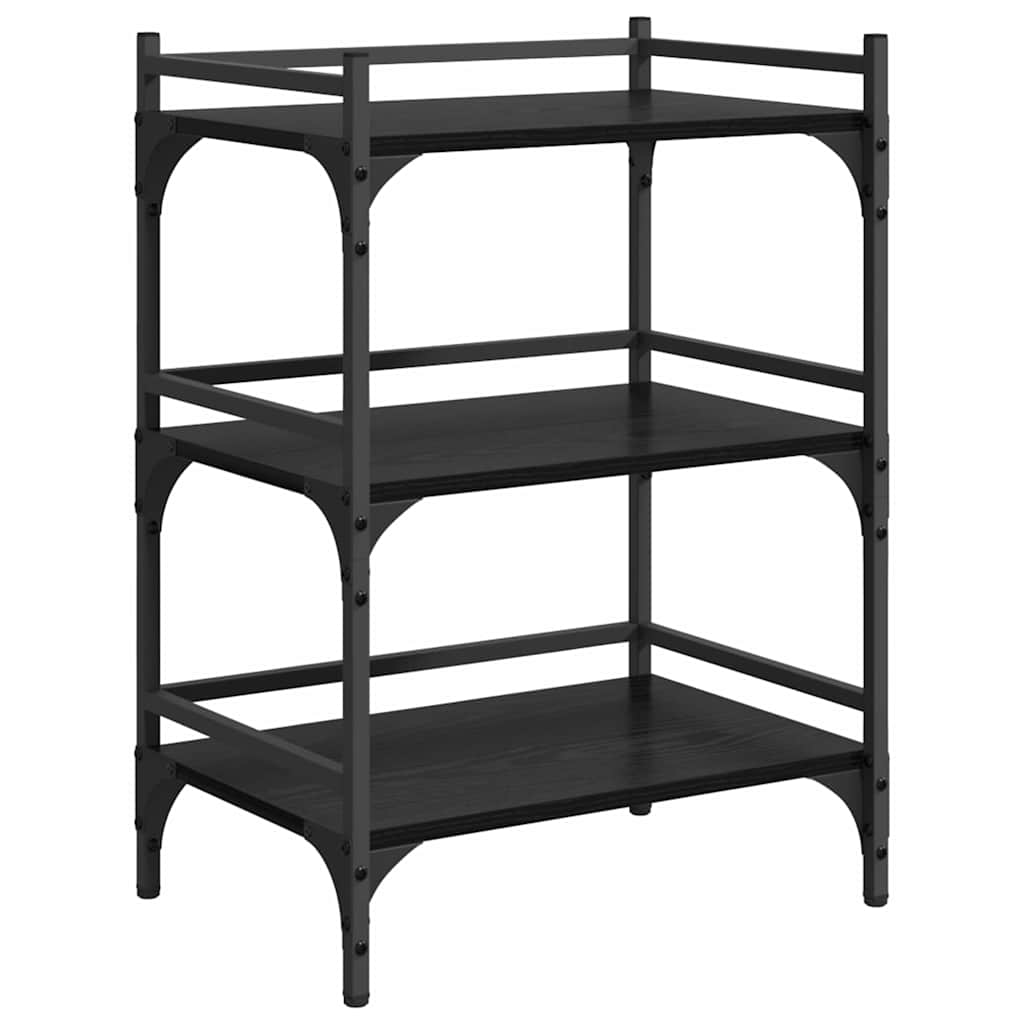 Carrello da Cucina Rovere Nero 50 x 35 x 75.5 cm 883017